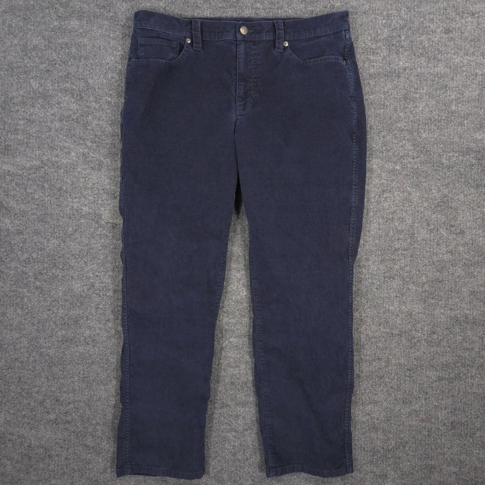 LL Bean BeanFlex Corduroy Pants‎ Mens 35X30 Navy Night Straight 5 Pocket Stretch
